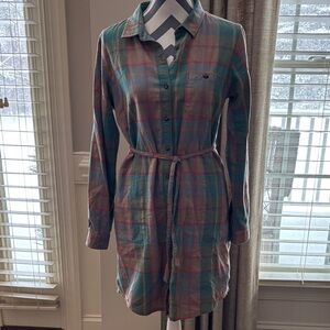 Toad&Co Multicolor Plaid Long Sleeve Dress